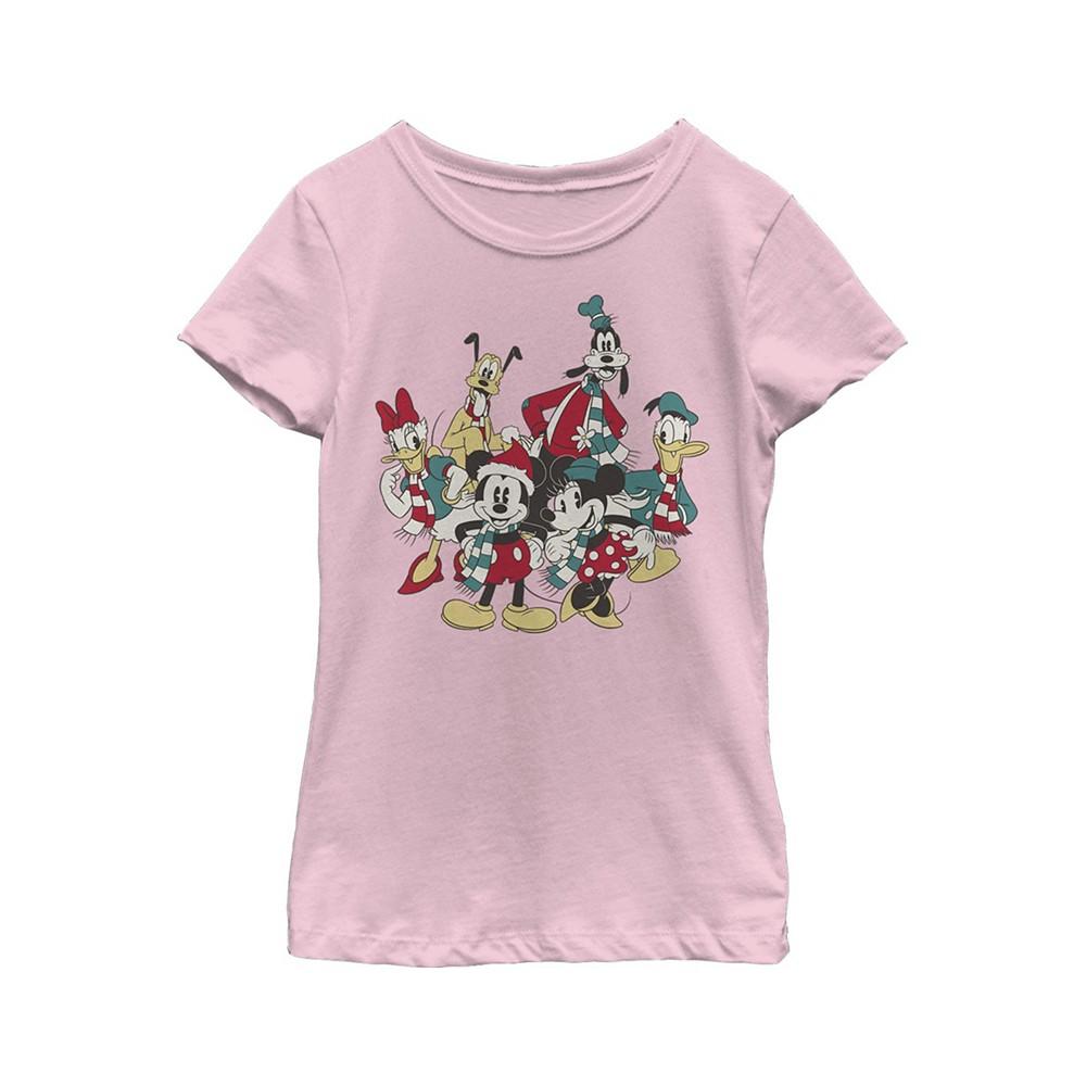 Girl's Mickey & Friends The Gangs Together For Holiday  Child T-Shirt商品第1张图片规格展示