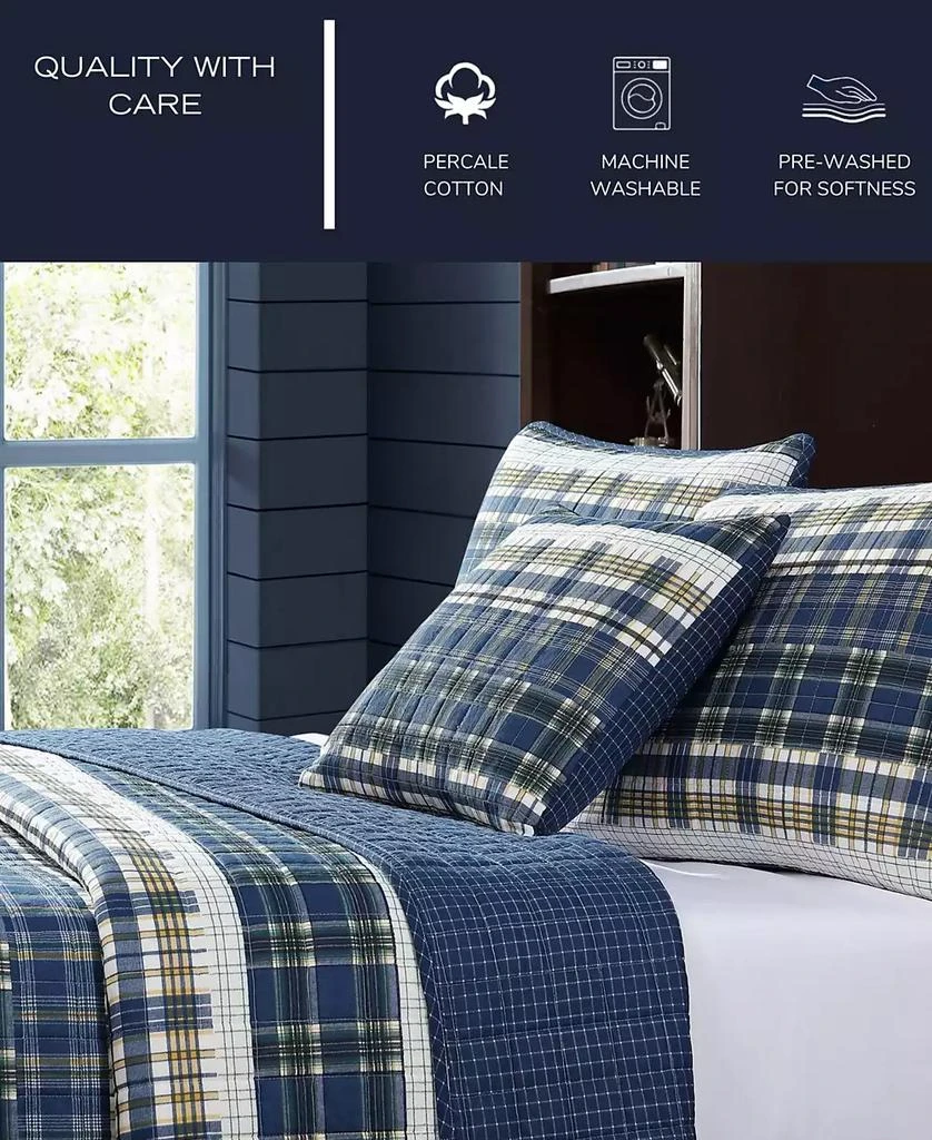 CLOSEOUT! Marina Cove Cotton Reversible 4 Piece Quilt Set 商品