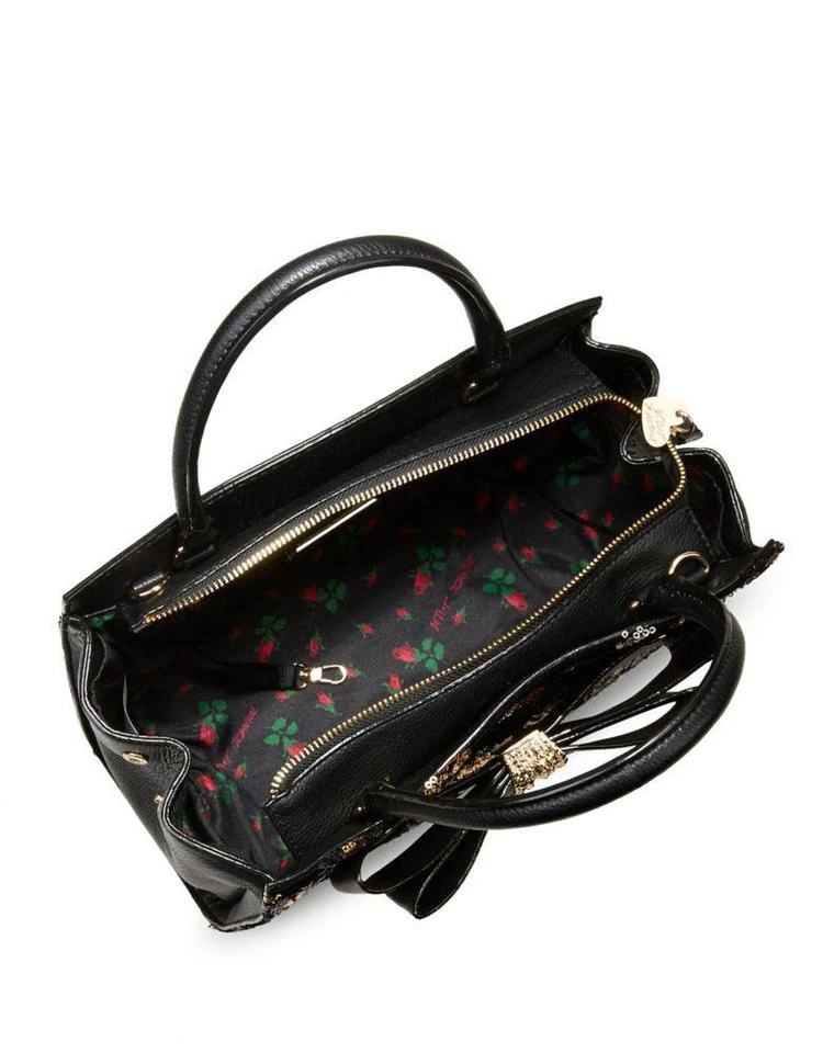 商品Betsey Johnson|Floral Sequin Faux Leather Satchel,价格¥289,第3张图片详细描述