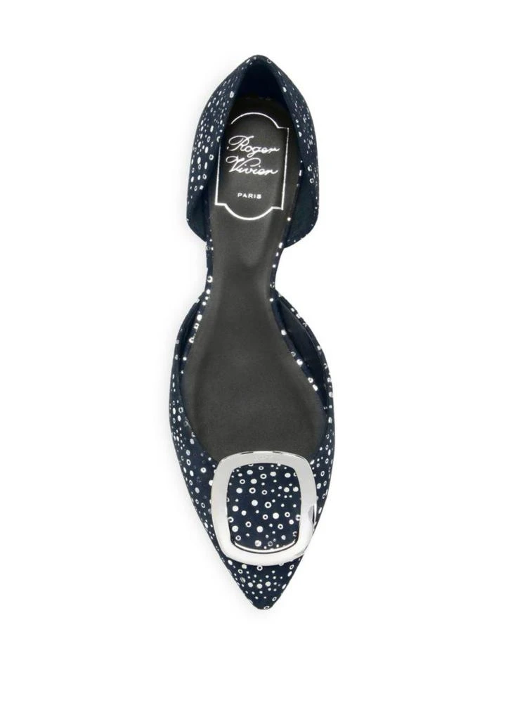 商品Roger Vivier|Embellished Suede d'Orsay Flats,价格¥5218,第4张图片详细描述