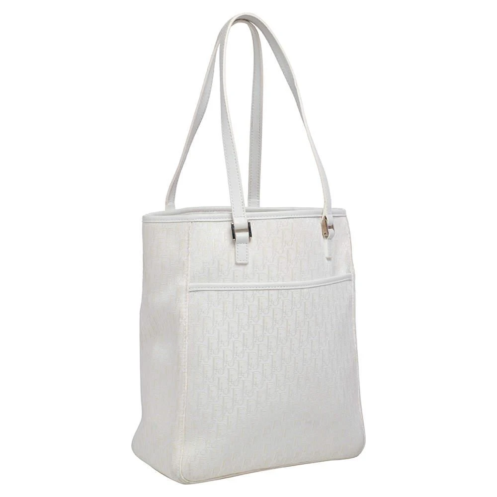 商品[二手商品] Dior|Dior White Diorissimo Canvas Shopping Tote,价格¥4684,第3张图片详细描述