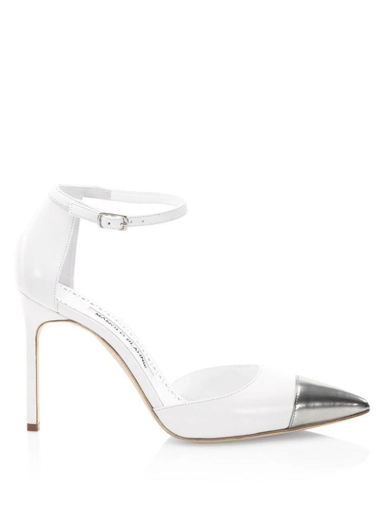 商品Manolo Blahnik|Trova Leather Point Toe Pumps,价格¥2439,第5张图片详细描述
