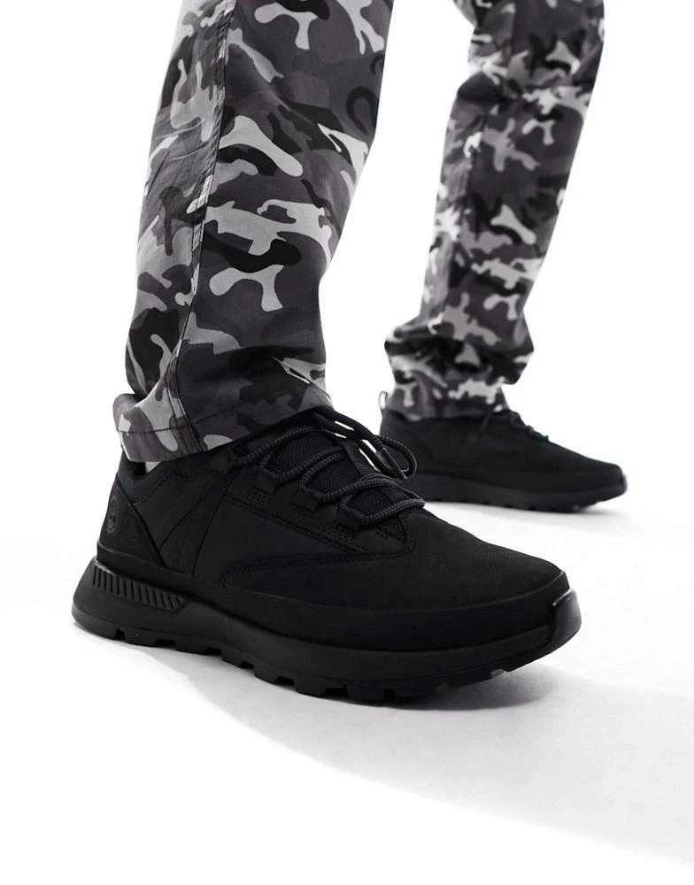 商品Timberland|Timberland euro trekker low trainers in black nubuck leather,价格¥756,第5张图片详细描述