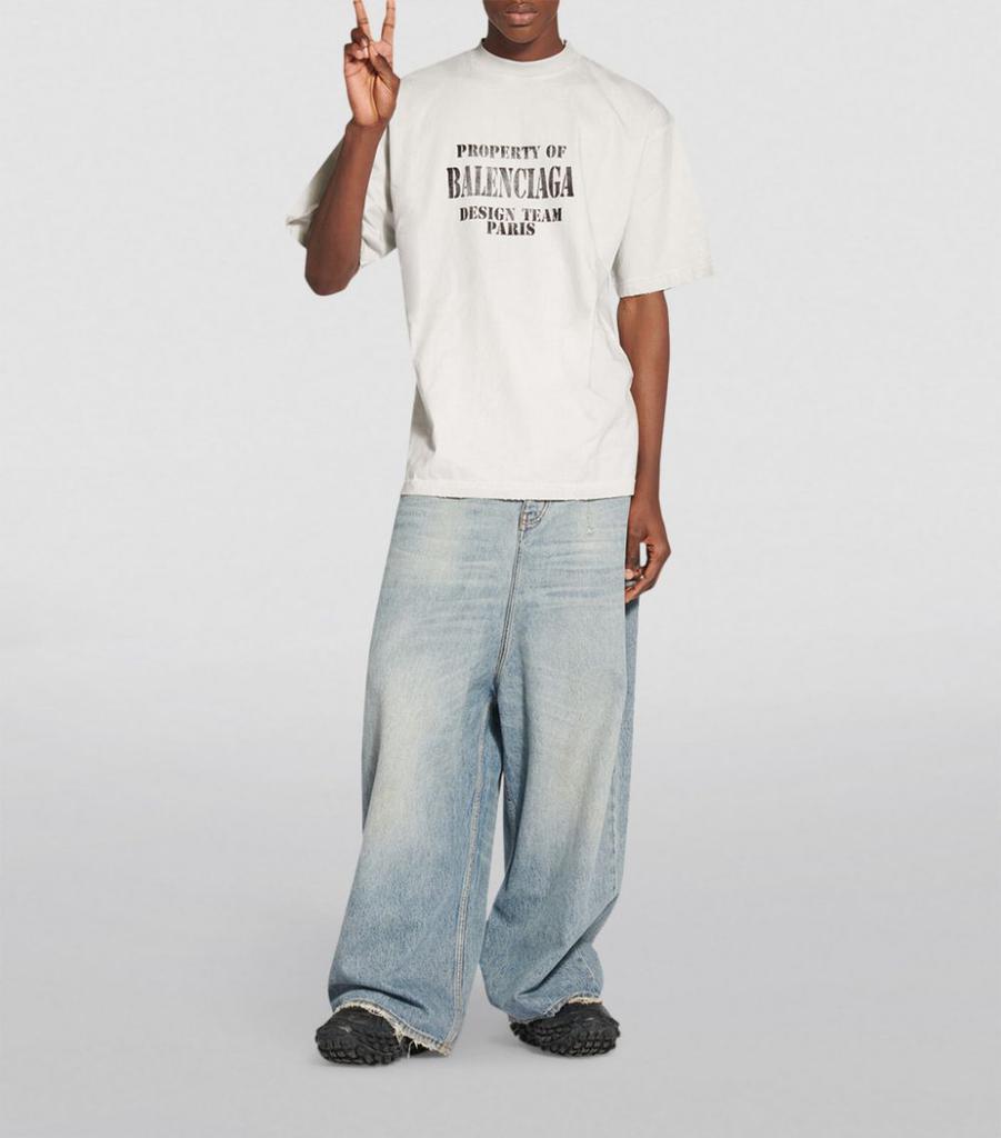 商品Balenciaga|Cotton Slogan T-Shirt,价格¥4830,第4张图片详细描述