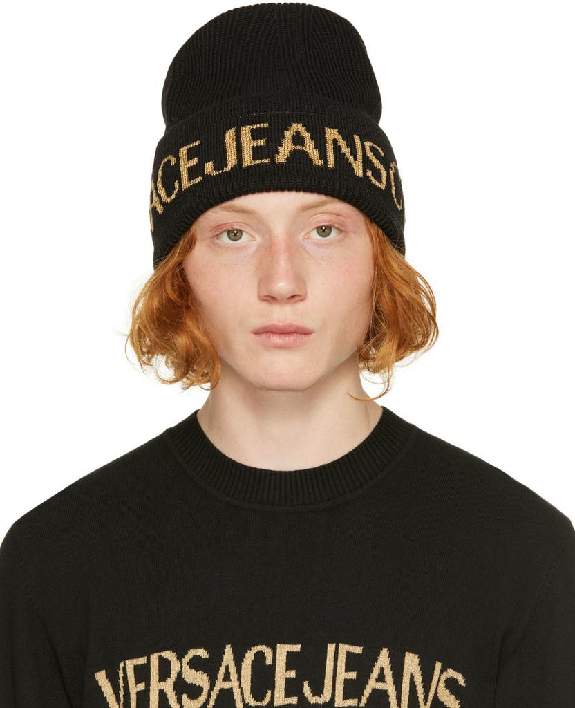 Versace Rainbow Logo Beanie Black ベルサーチ Versace Rainbow Logo Beanie Black ベルサーチ CHERSACE Pride