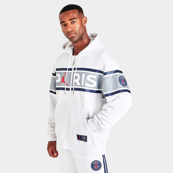 商品Jordan|Men's Jordan Paris Saint-Germain Logo Full-Zip Hoodie,价格¥484,第1张图片