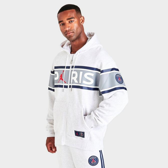 商品Jordan|Men's Jordan Paris Saint-Germain Logo Full-Zip Hoodie,价格¥656,第1张图片