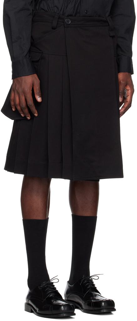 黑色褶裥半身裙商品第2张图片规格展示