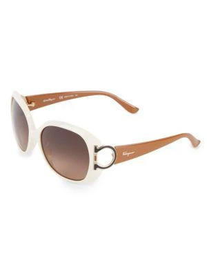 商品Salvatore Ferragamo|57MM Square Sunglasses,价格¥796,第2张图片详细描述