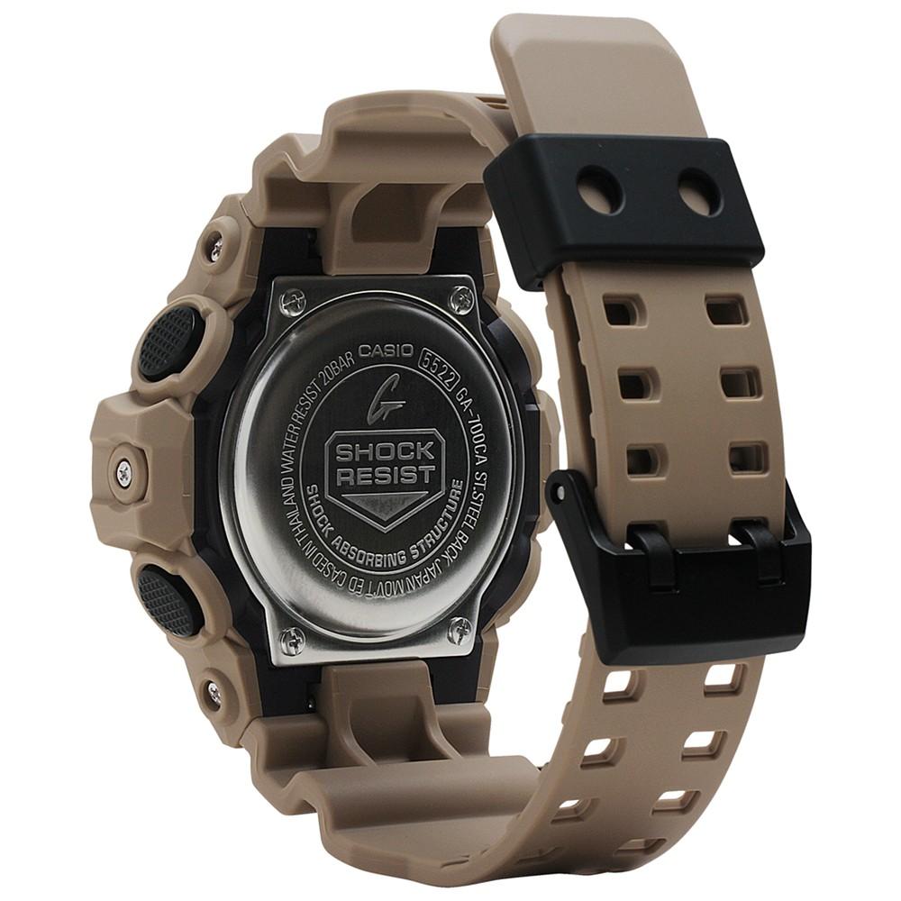 Men's Analog Digital Khaki Resin Strap Watch 53mm GA700CA-5A商品第2张图片规格展示