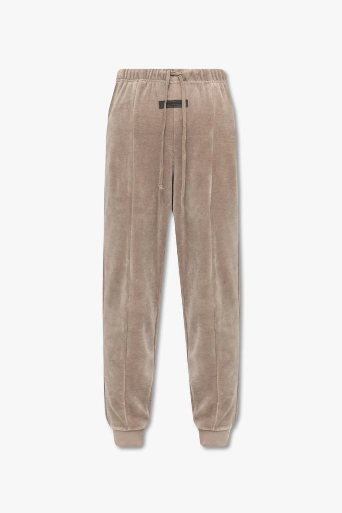 商品Essentials|Fear Of God Essentials Logo Patch Velour Sweatpants,价格¥685,第1张图片