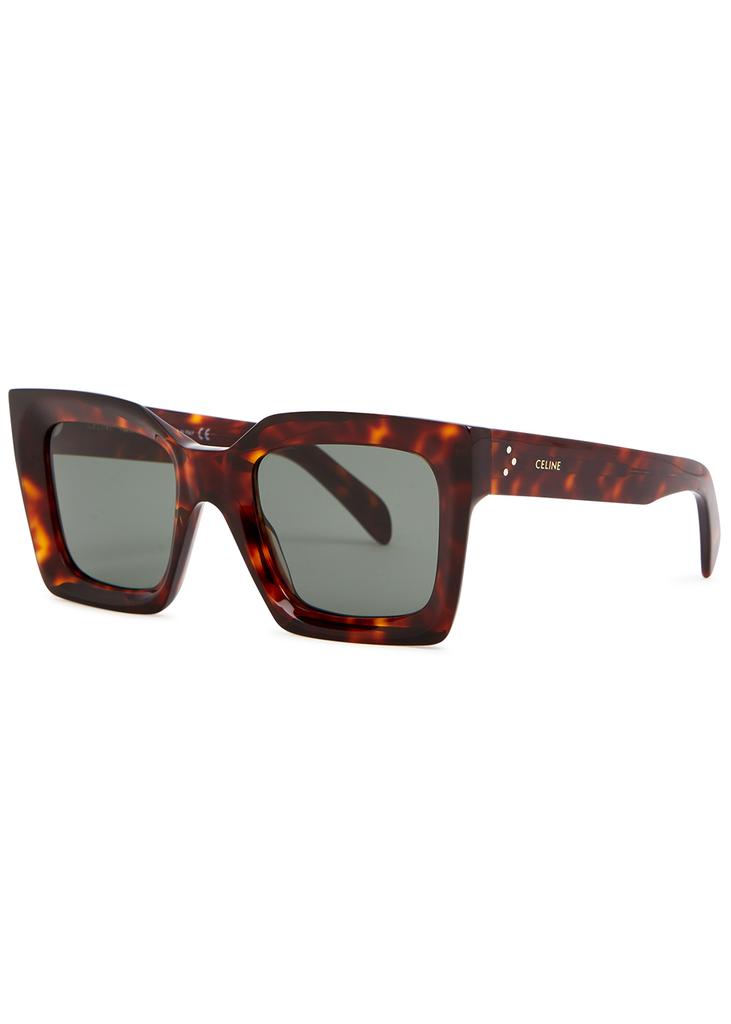 Tortoiseshell square-frame sunglasses商品第1张图片规格展示