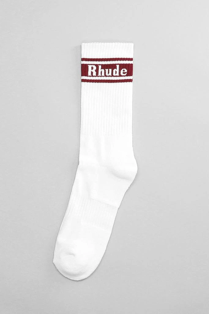 商品Rhude|Rhude Socks In White Cotton,价格¥535,第3张图片详细描述