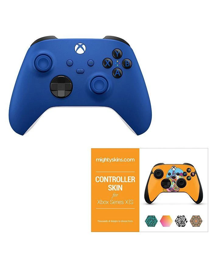 商品Microsoft|Xbox Series X/S Controller in Blue with Skins Voucher,价格¥673,第1张图片