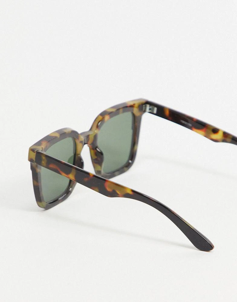 商品ASOS|ASOS DESIGN frame square sunglasses with tort blocking - BROWN,价格¥69,第2张图片详细描述