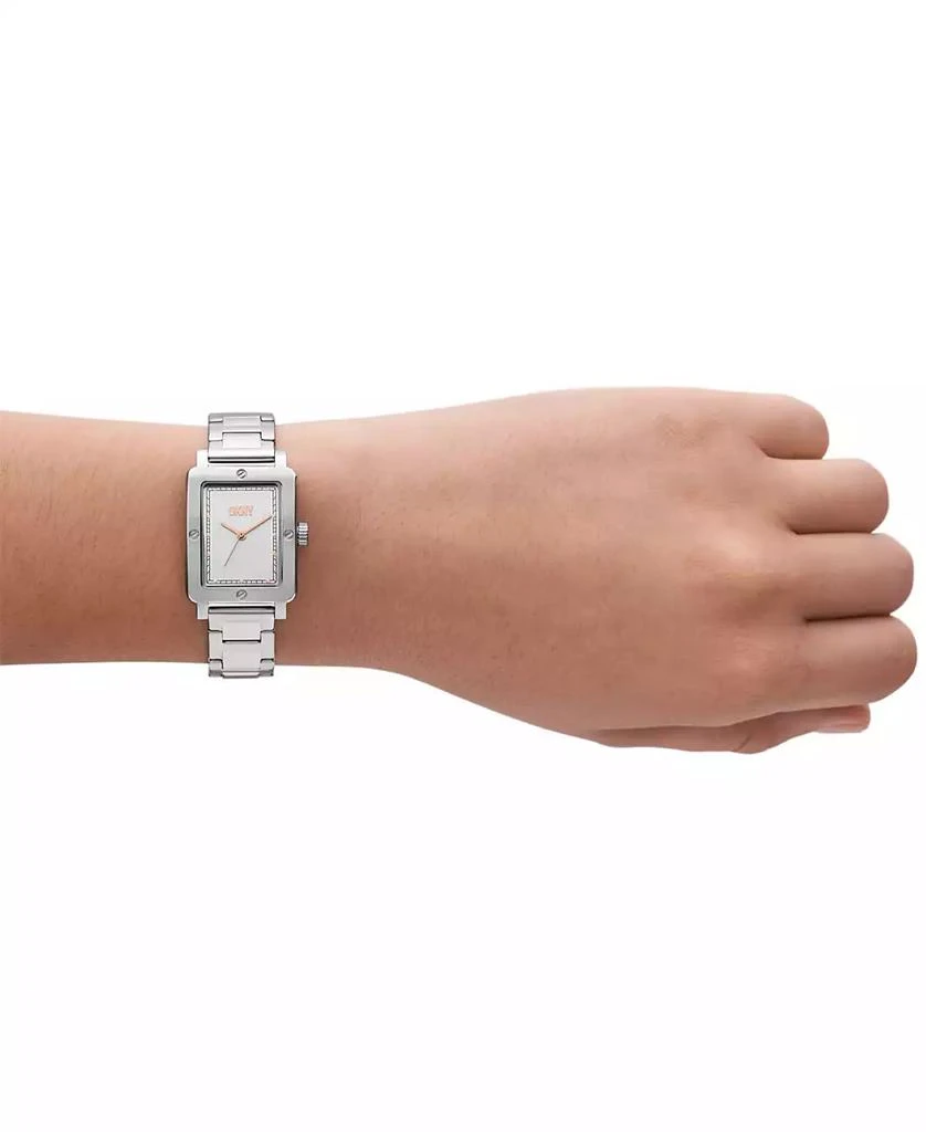 商品DKNY|Women's City Rivet Three Hand Silver-Tone Stainless Steel Watch 24mm,价格¥455,第3张图片详细描述