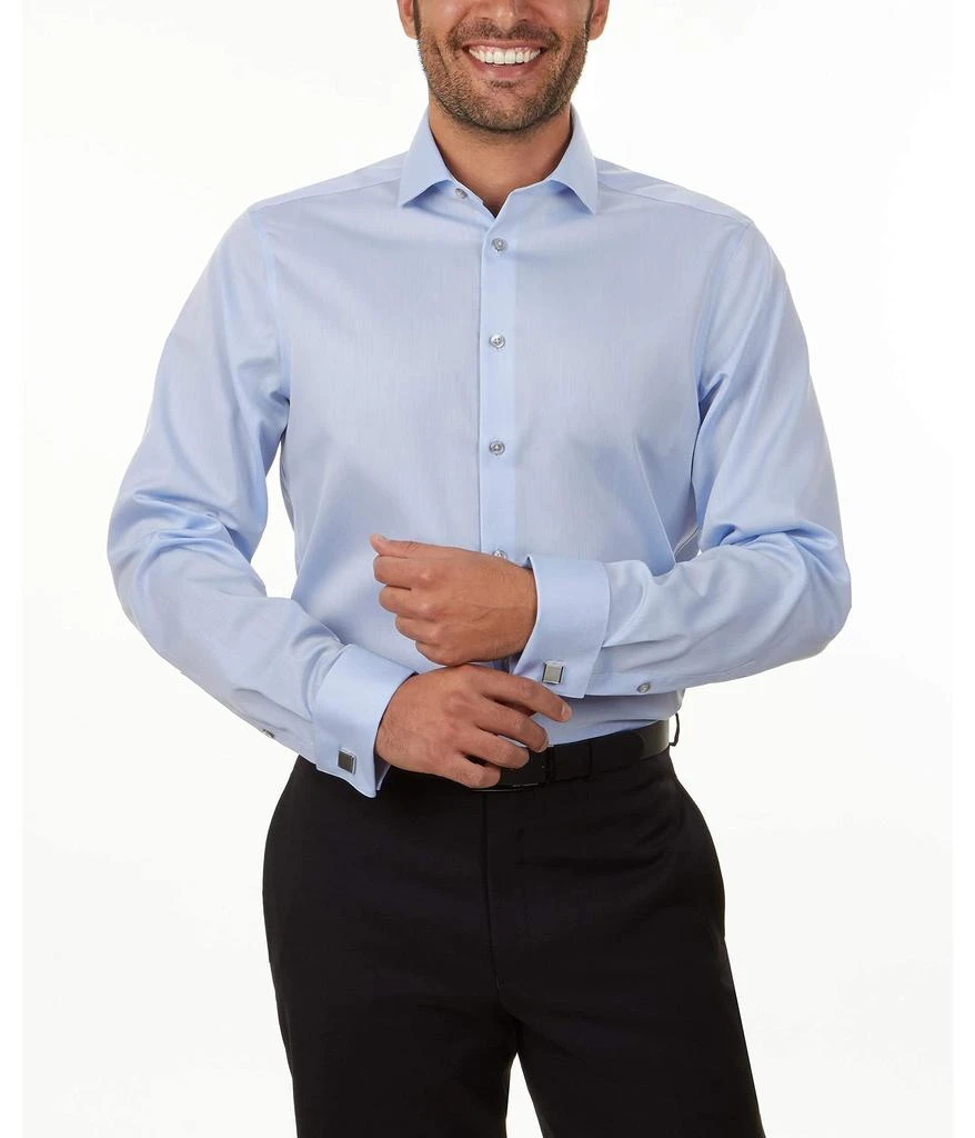 商品Calvin Klein|Men's Dress Shirt Slim Fit Non Iron Solid French Cuff,价格¥300,第2张图片详细描述