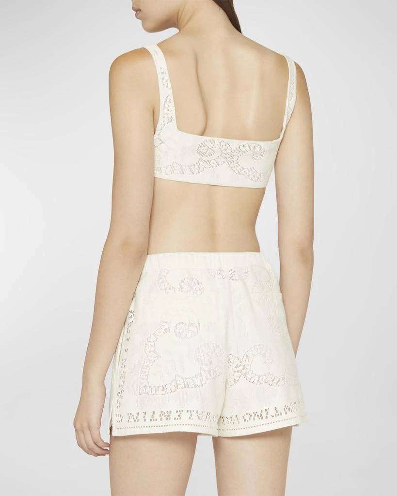 商品Valentino|Logo Bandana Guipure Bra Top,价格¥3848,第4张图片详细描述