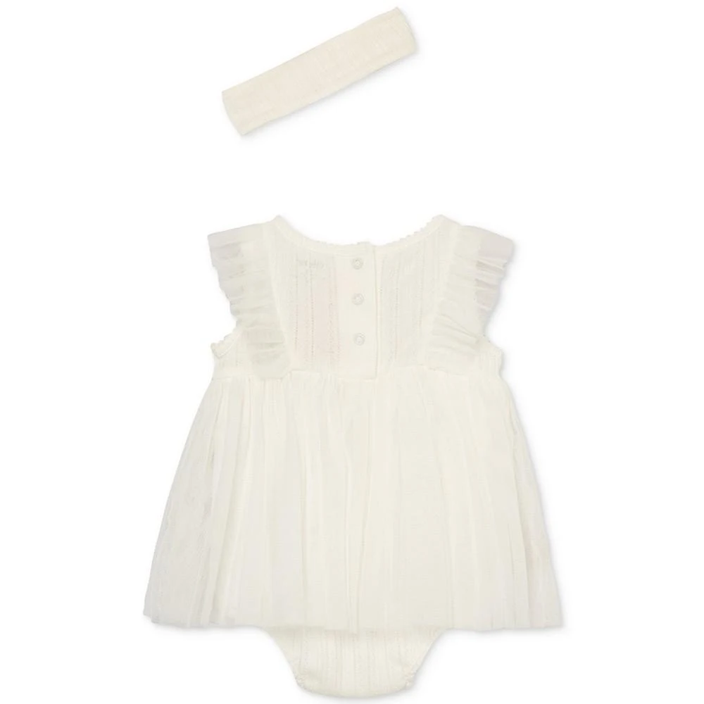 商品Little Me|Baby Girls Mesh Bodysuit Dress and Headband, 2 Piece Set,价格¥155,第2张图片详细描述
