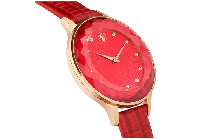 商品[国内直发] Swarovski|施华洛世奇 腕表 石英机芯 小牛皮表带 红色表盘 女款 50米防水 5650002,价格¥1103,第5张图片详细描述