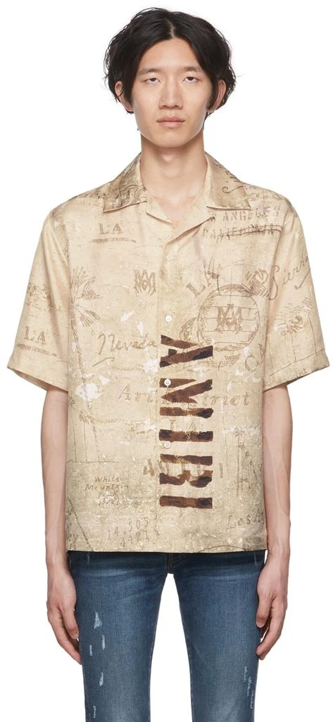 商品AMIRI|Beige Army Stencil Camp Shirt,价格¥4505,第1张图片