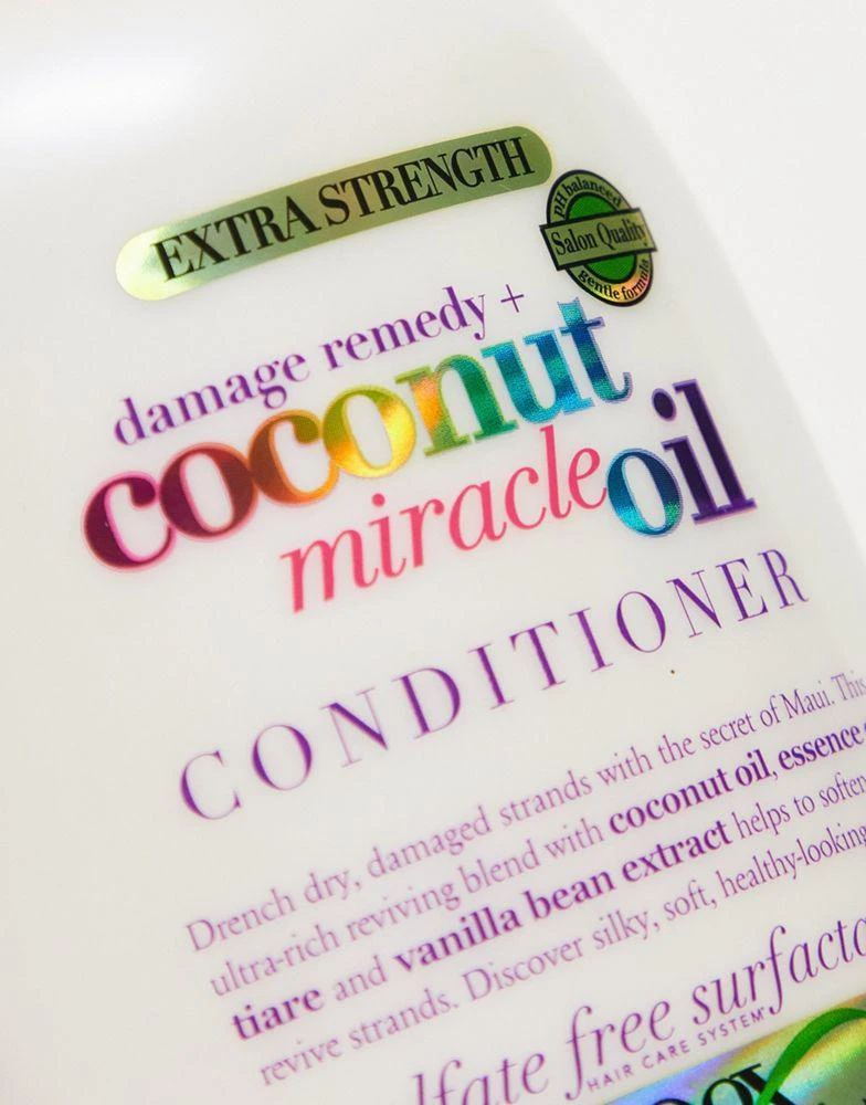 商品OGX|OGX Damage Remedy+ Coconut Miracle Oil Conditioner 385ml,价格¥77,第3张图片详细描述