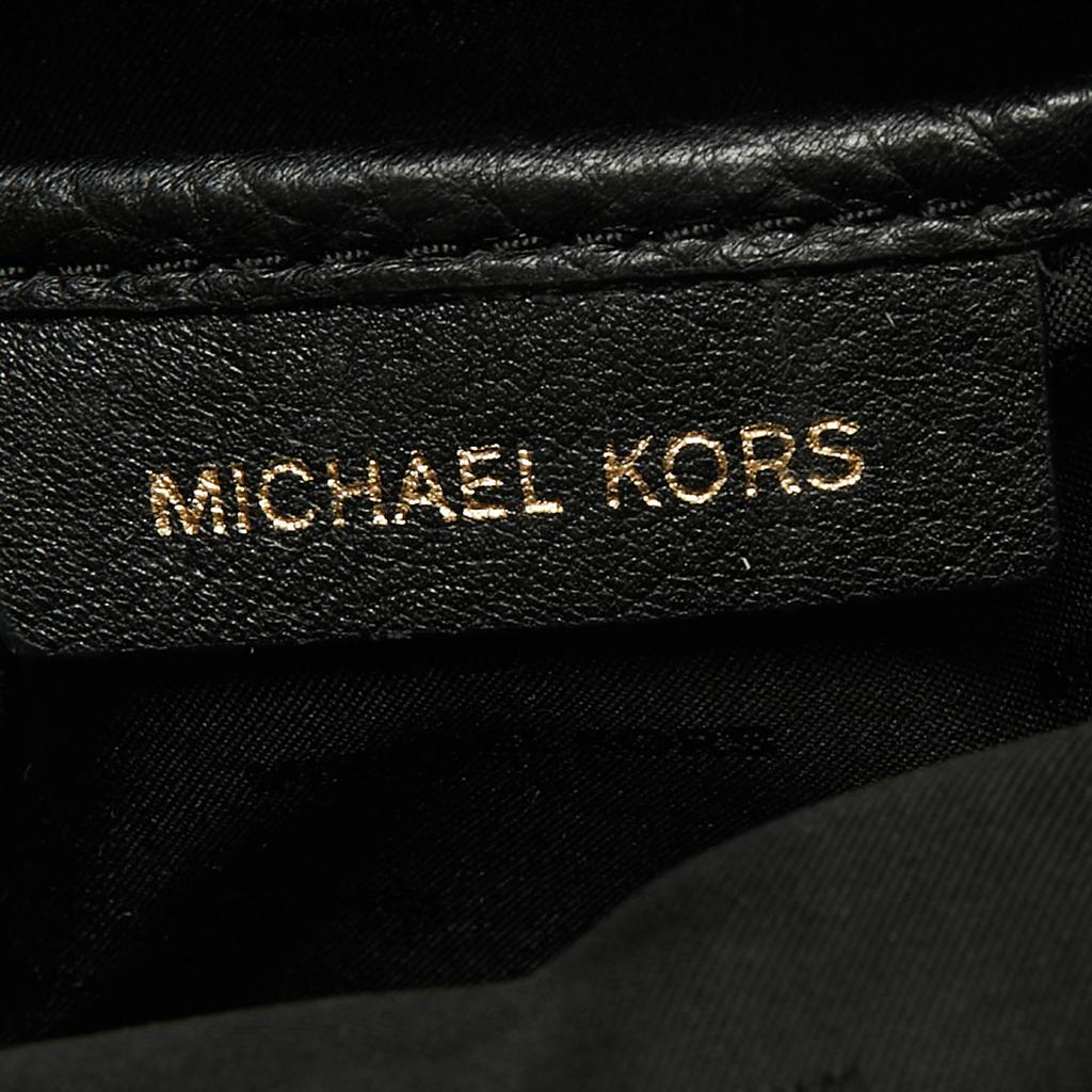 Michael Kors Black Leather Jessa Convertible Backpack商品第8张图片规格展示