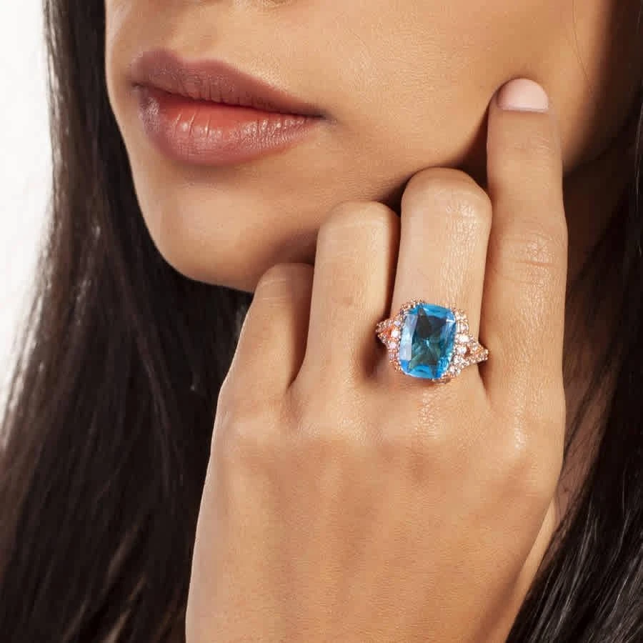 商品BERTHA|Juliet Collection Women's 18k RG Plated Blue Statement Fashion Ring,价格¥231,第2张图片详细描述