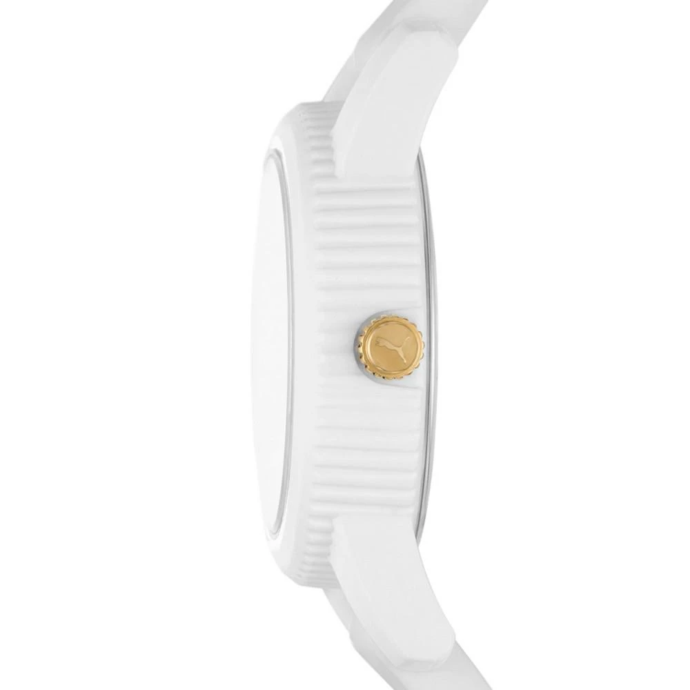 商品Puma|Women's Ultrafresh Three-Hand White Silicone Strap Watch 34mm,价格¥336,第2张图片详细描述