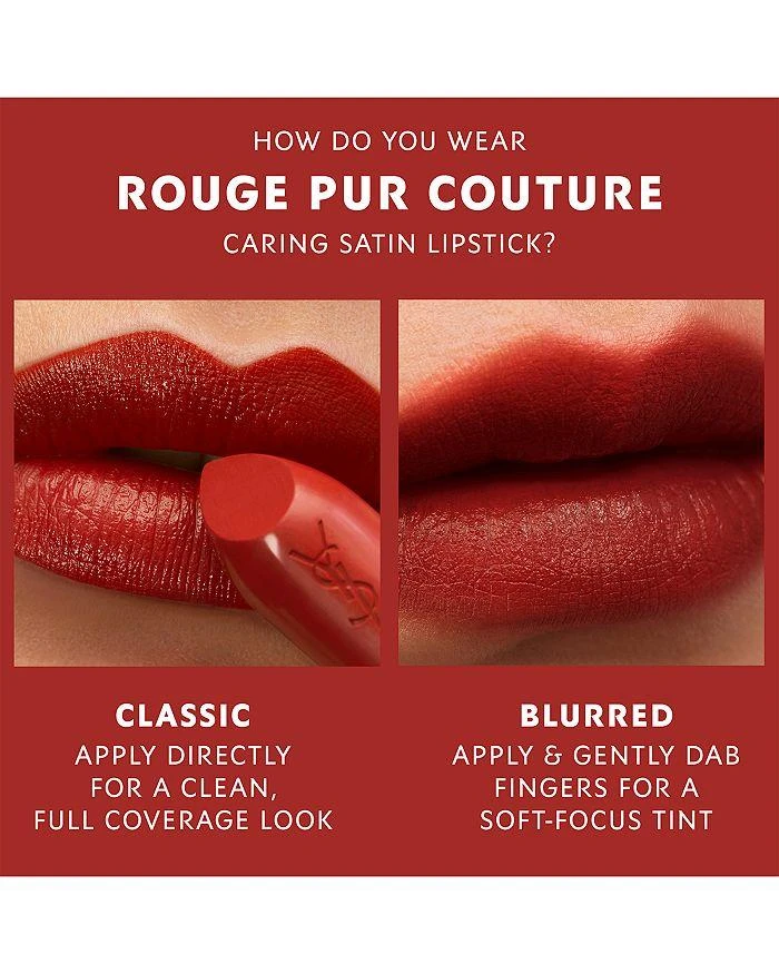 商品Yves Saint Laurent|Rouge Pur Couture Satin Lipstick,价格¥332,第3张图片详细描述