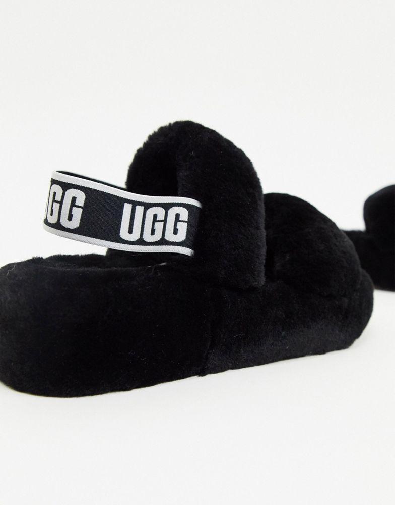 商品UGG|UGG Oh Yeah logo double strap sandals in black,价格¥651,第6张图片详细描述