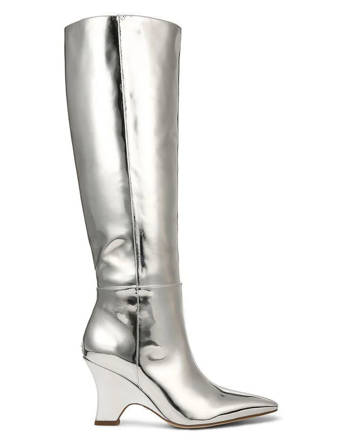 商品Sam Edelman|Women's Vance Pointed Toe Silver High Heel Tall Boots,价格¥2194,第2张图片详细描述