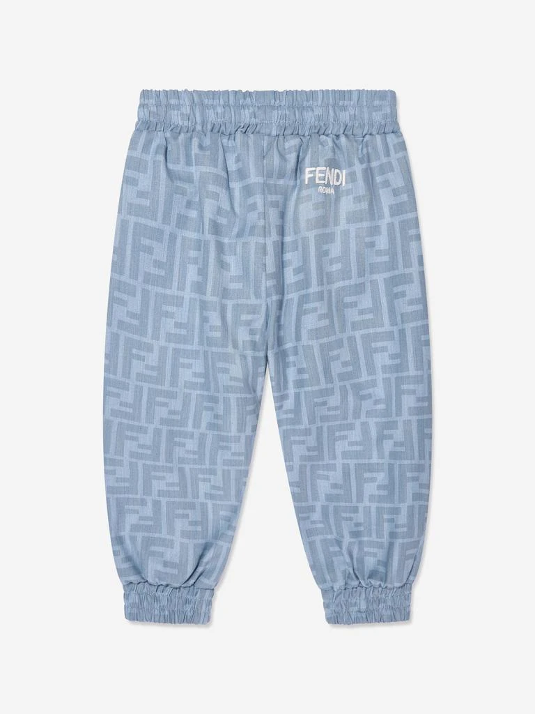 商品Fendi|Fendi Baby Boys Chambray FF Logo Trousers in Blue,价格¥3388,第2张图片详细描述