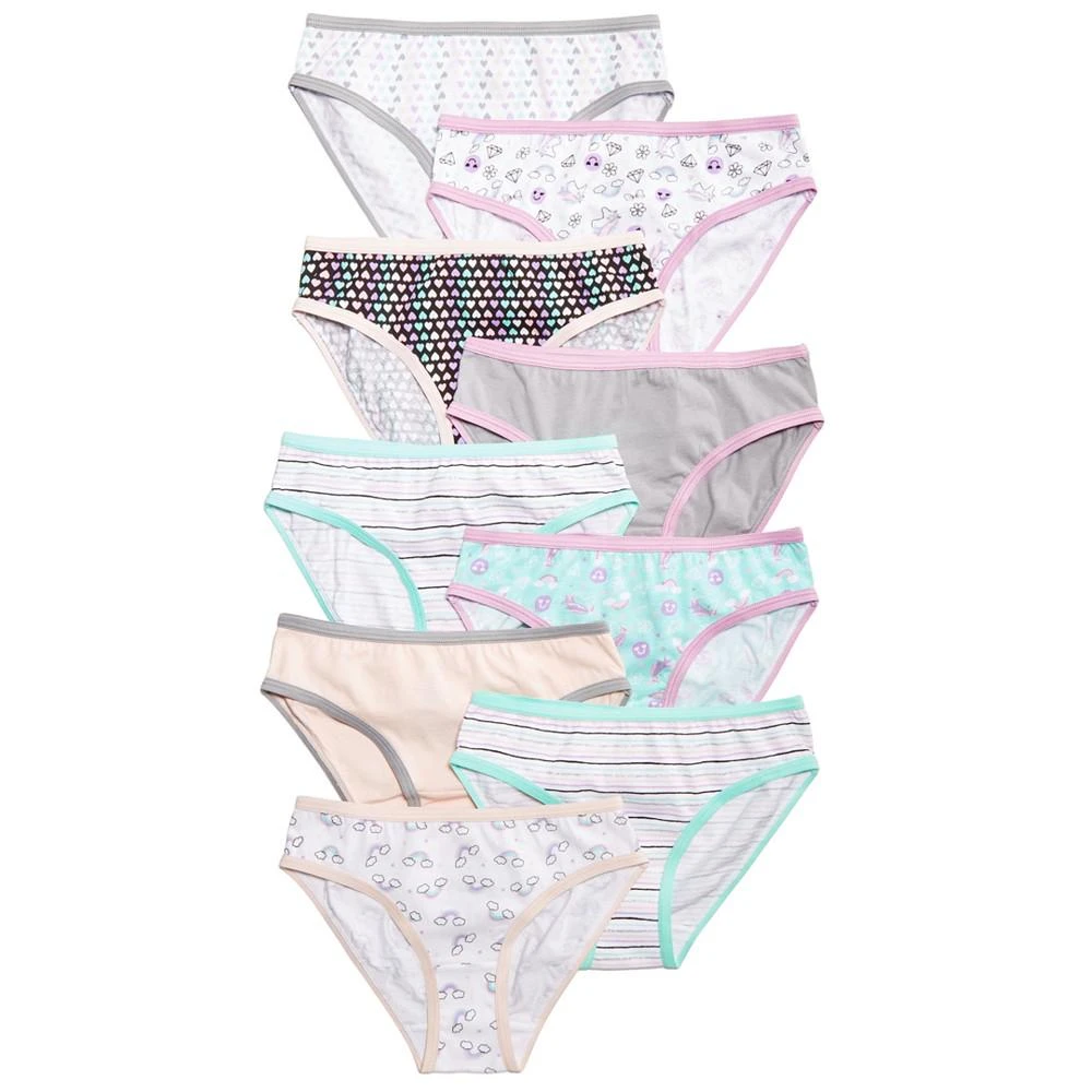 商品Maidenform|Little & Big Girls 9-Pk. Unicorn Party Cotton Bikini Underwear,价格¥117,第1张图片