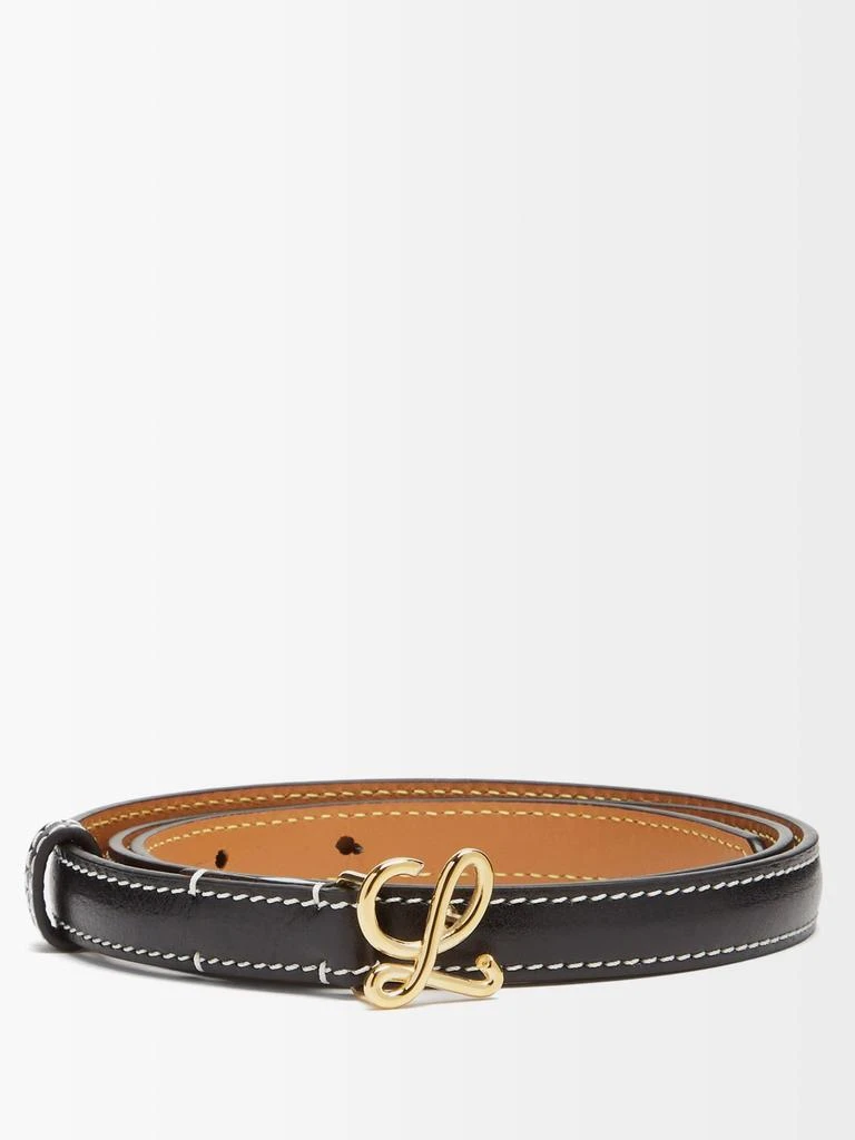 商品Loewe|Monogram-buckle leather belt,价格¥2939,第1张图片