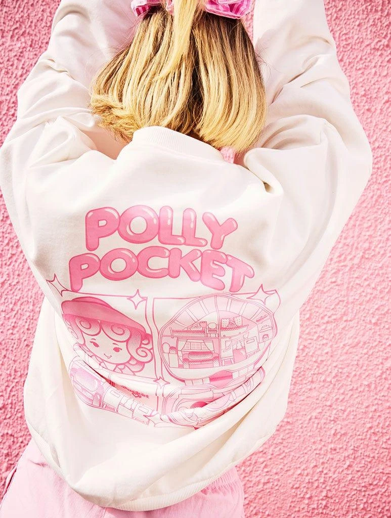 商品Skinnydip London|Polly Pocket x Skinnydip Poster Sweatshirt In Ecru,价格¥398,第2张图片详细描述