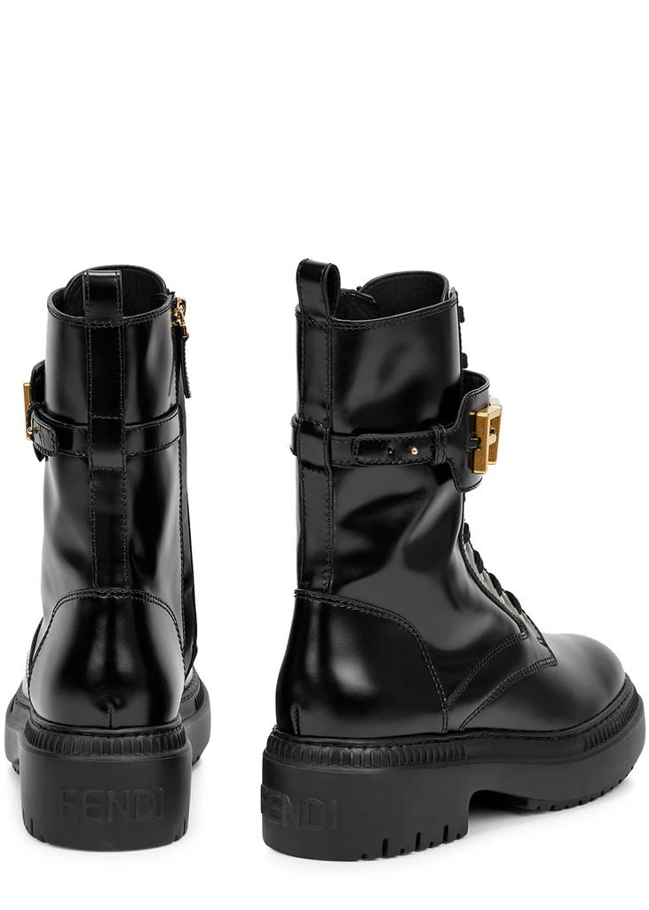 商品Fendi|Fendigraphy logo leather combat boots,价格¥13346,第3张图片详细描述
