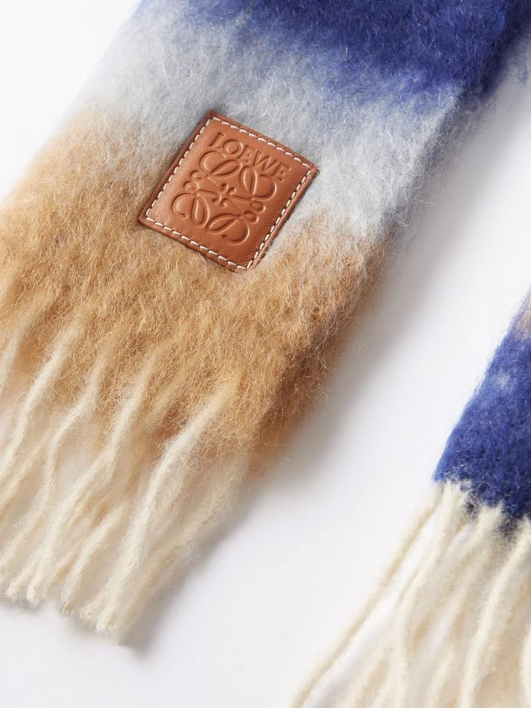 商品Loewe|Anagram-patch fringed mohair-blend scarf,价格¥2184,第2张图片详细描述