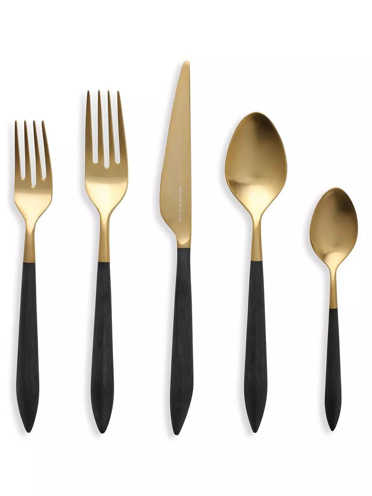 商品Vietri|Ares Oro &amp; Black 5-Piece Flatware Set,价格¥2180,第1张图片