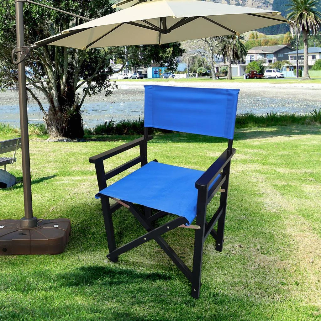 商品Simplie Fun|Folding Chair Wooden Director Chair Canvas Folding Chair Folding Chair 2pcs/set,价格¥1518,第3张图片详细描述