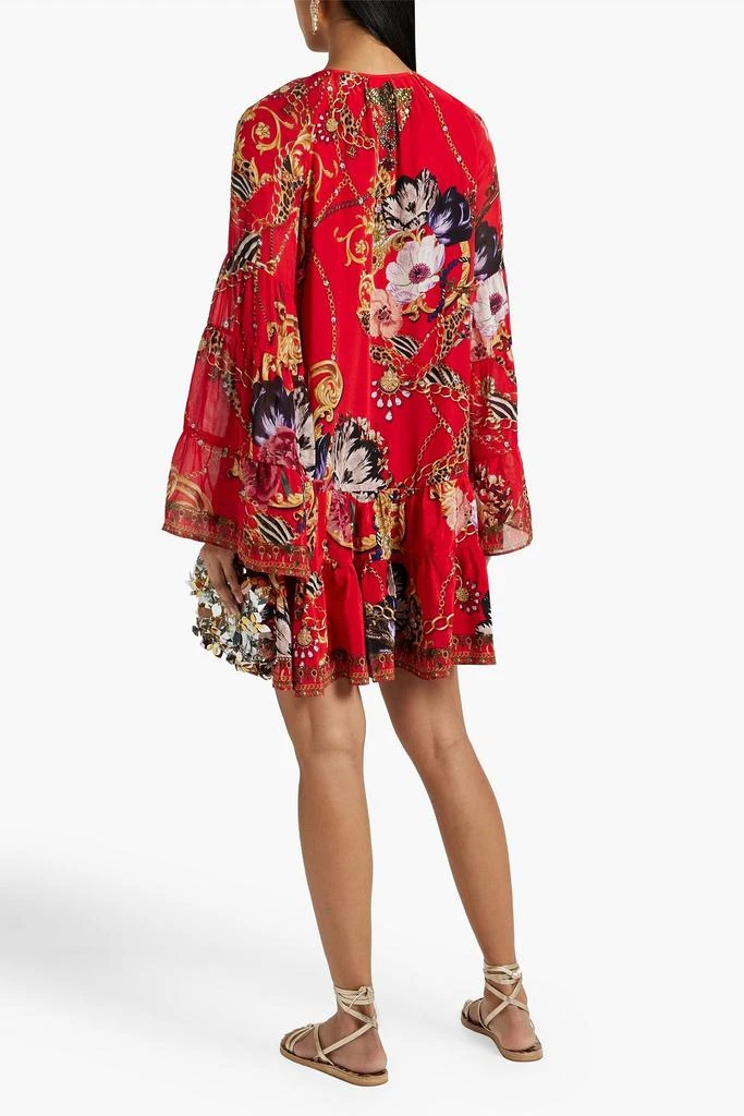 商品Camilla|Crystal-embellished printed silk-crepe mini dress,价格¥1567,第3张图片详细描述