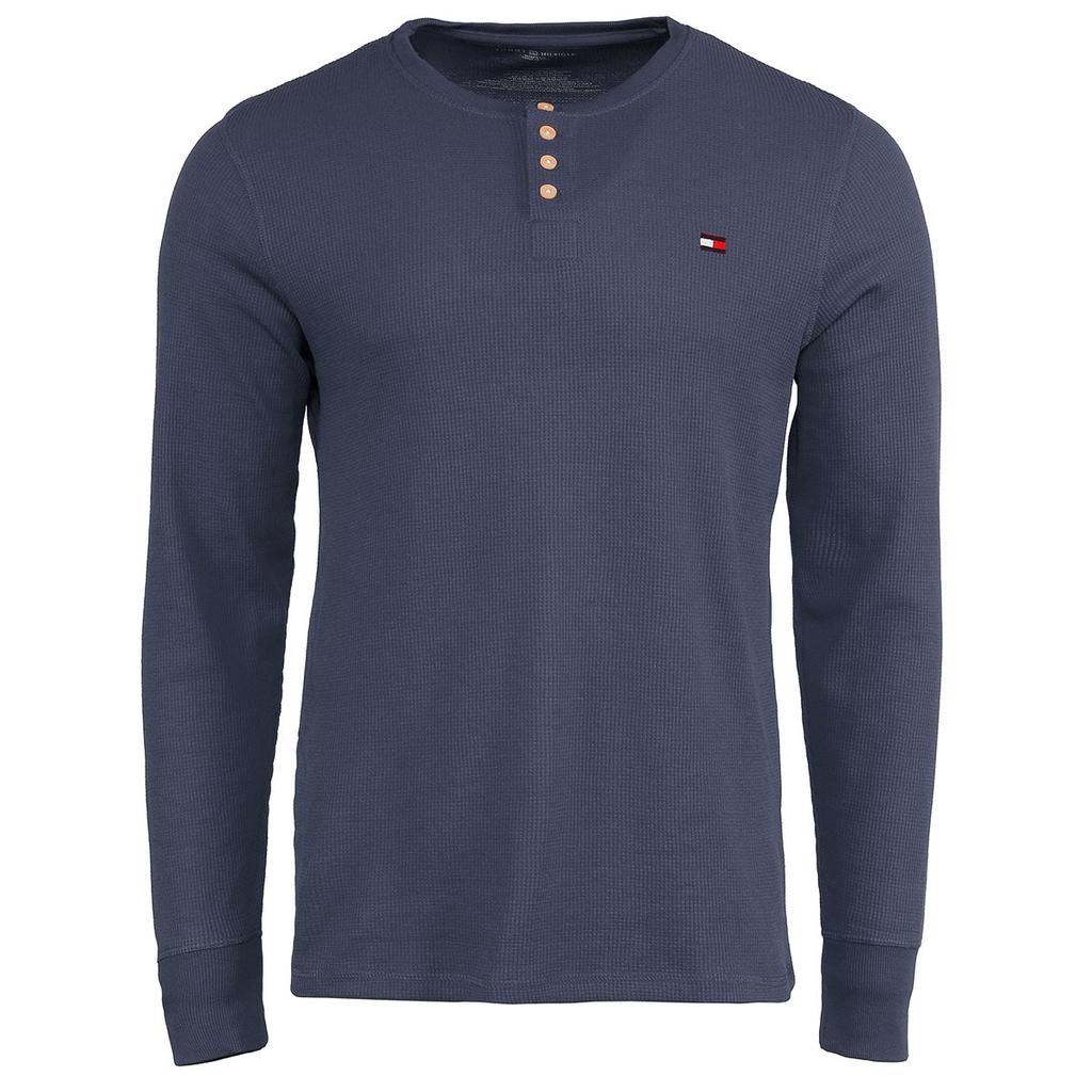 Tommy Hilfiger Men's Thermal 4 Button Long Sleeve Shirt商品第2张图片规格展示