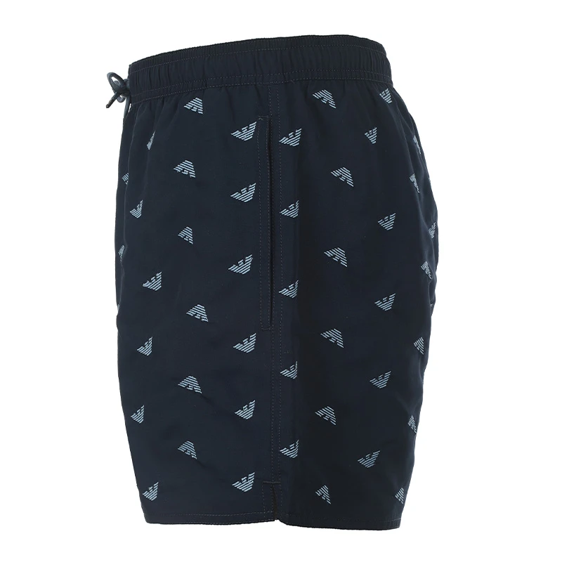 商品[国内直发] Emporio Armani|阿玛尼 SS23 老鹰图案徽标刺绣沙滩裤 男款 深蓝,价格¥1665,第4张图片详细描述