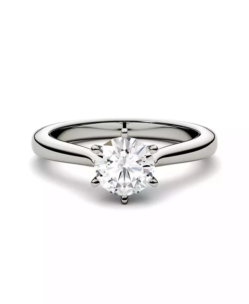 商品Charles & Colvard|Moissanite Solitaire Engagement Ring 1 ct. t.w. Diamond Equivalent in 14k White Gold or 14k Yellow Gold,价格¥6638,第4张图片详细描述