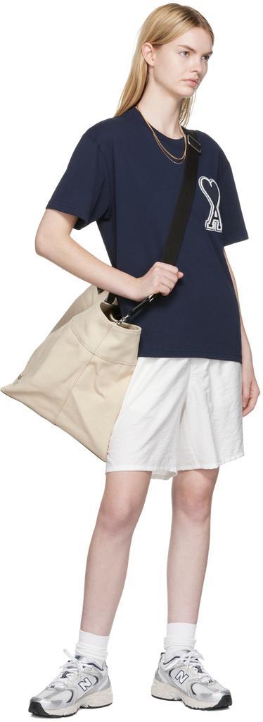 商品AMI|SSENSE Exclusive Navy Cotton T-Shirt,价格¥767,第6张图片详细描述
