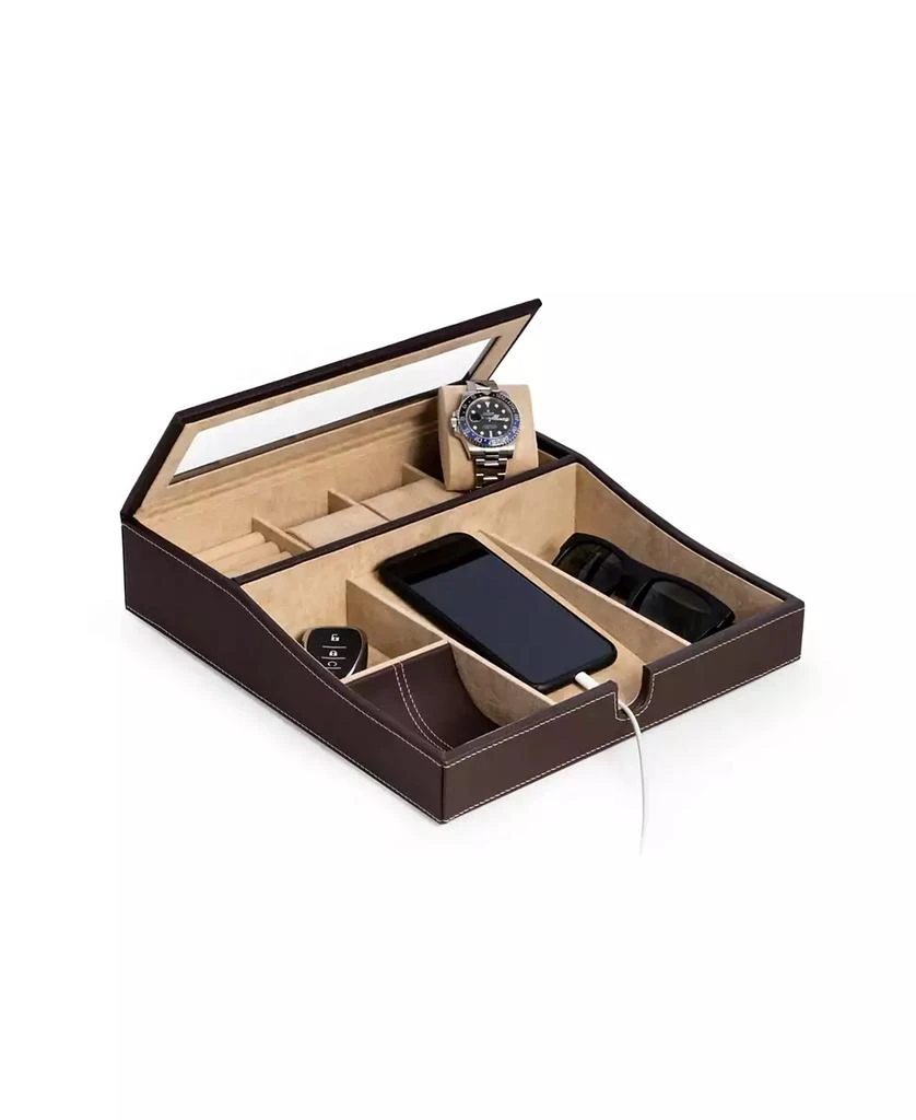 商品Bey-Berk|Valet Tray with Multi-Compartment Storage,价格¥699,第1张图片