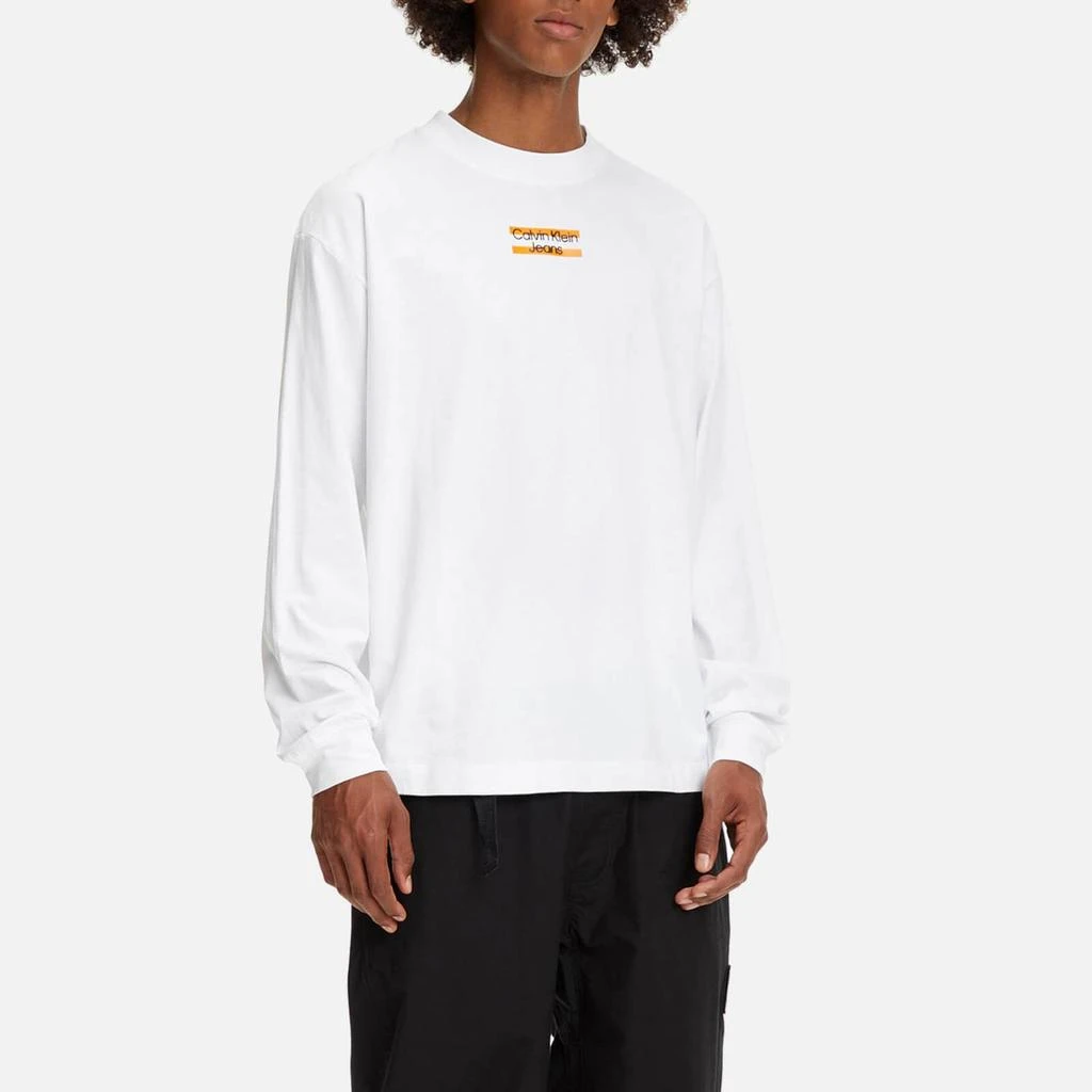 商品Calvin Klein|Calvin Klein Jeans Striped Logo Cotton T-Shirt,价格¥270,第4张图片详细描述