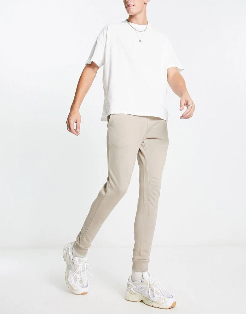 商品ASOS|ASOS DESIGN 2 pack skinny joggers in beige/black,价格¥310,第4张图片详细描述