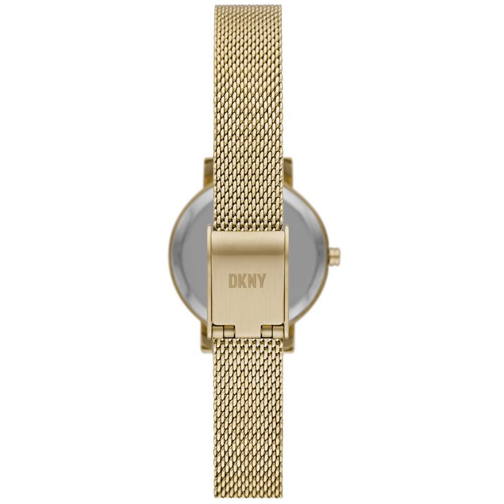 Women's Soho Three-Hand Gold-Tone Stainless Steel Mesh Watch and Strap Set, 24mm商品第3张图片规格展示