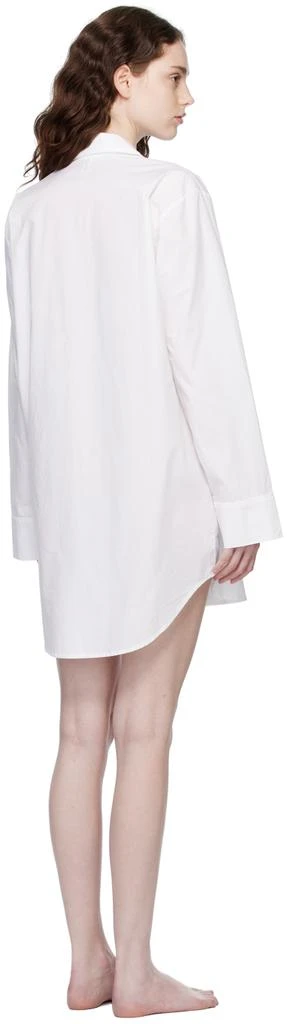 商品SKIMS|White Poplin Sleep Cotton Button Up Dress,价格¥425,第3张图片详细描述